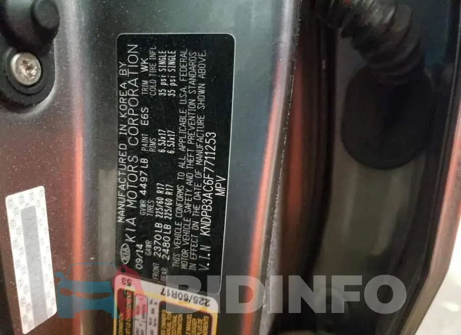 KNDPB3AC6F7711253 Photo# 13