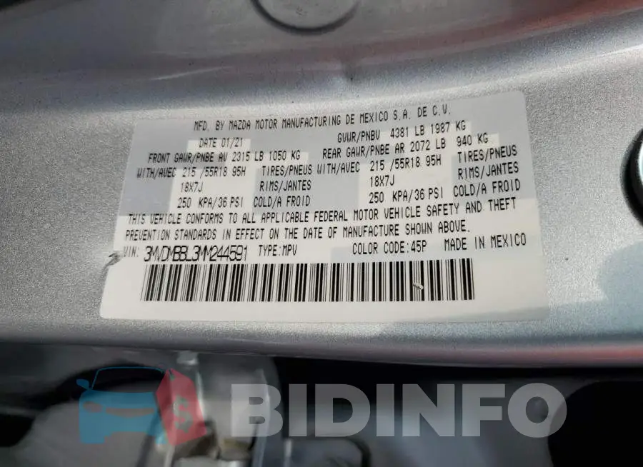 3MVDMBBL3MM244591 Photo# 12