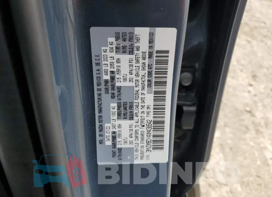 3MVDMBDY4NM438542 Photo# 12
