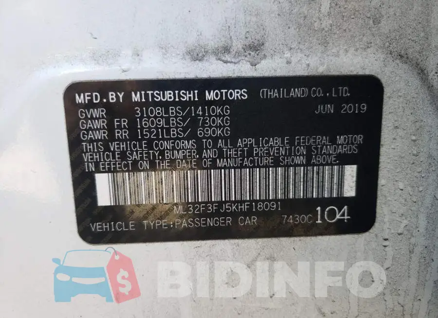 ML32F3FJ5KHF18091 Photo# 10