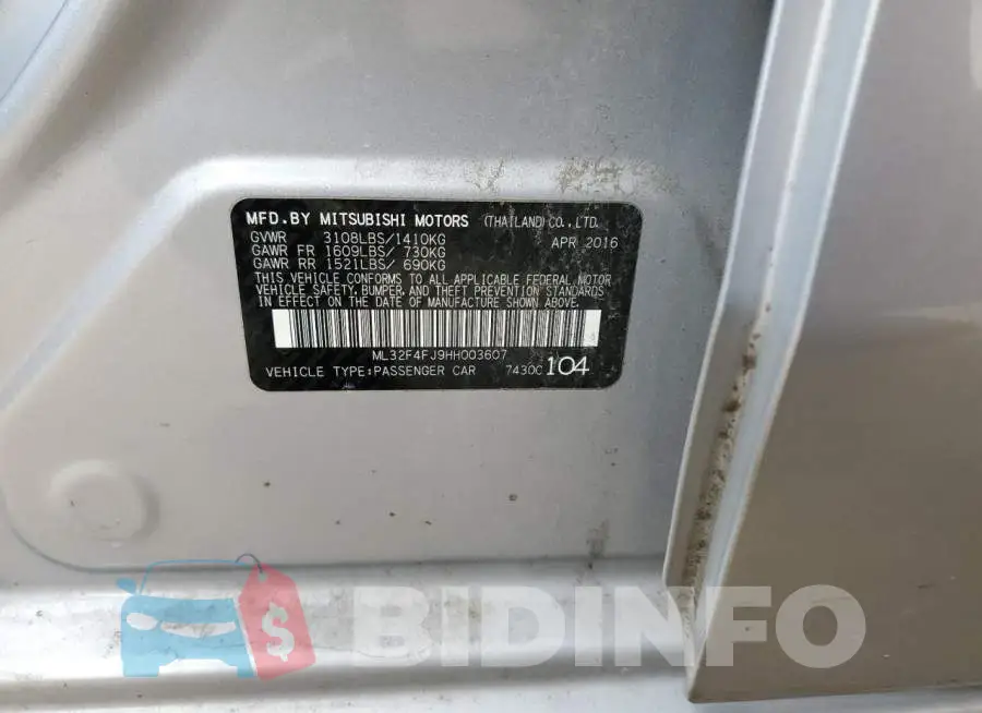ML32F4FJ9HH003607 Photo# 12