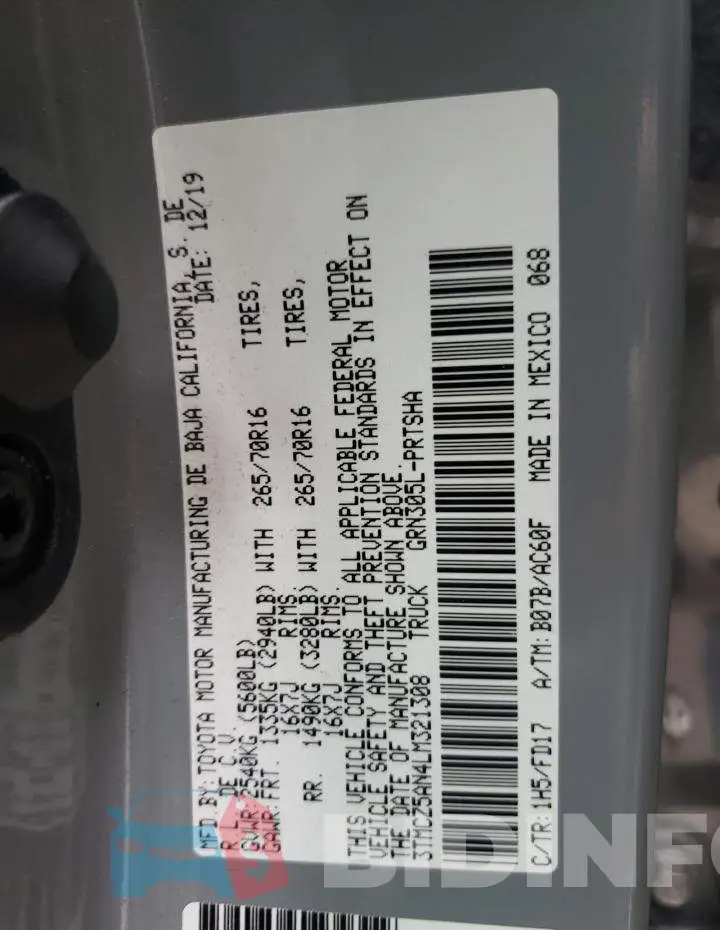 3TMCZ5AN4LM321308 Photo# 12