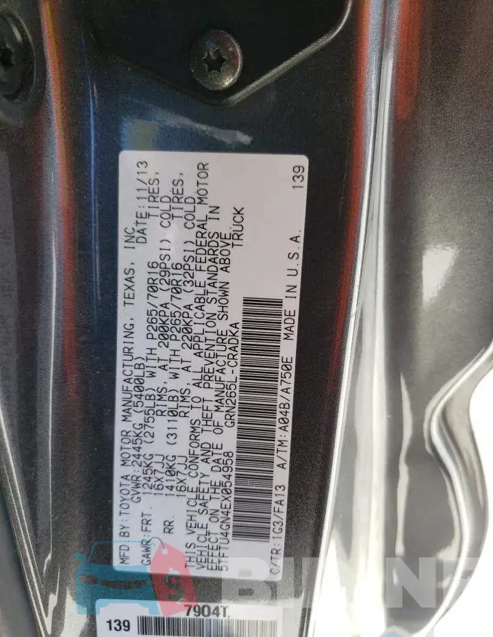 5TFTU4GN4EX054958 Photo# 12
