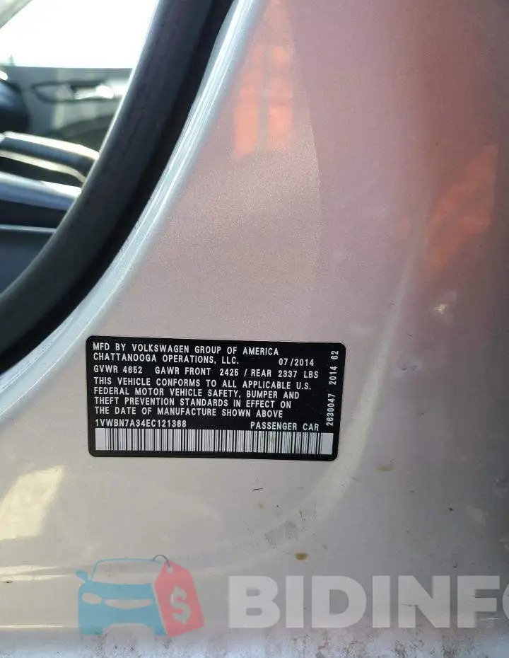 1VWBN7A34EC121368 Photo# 13