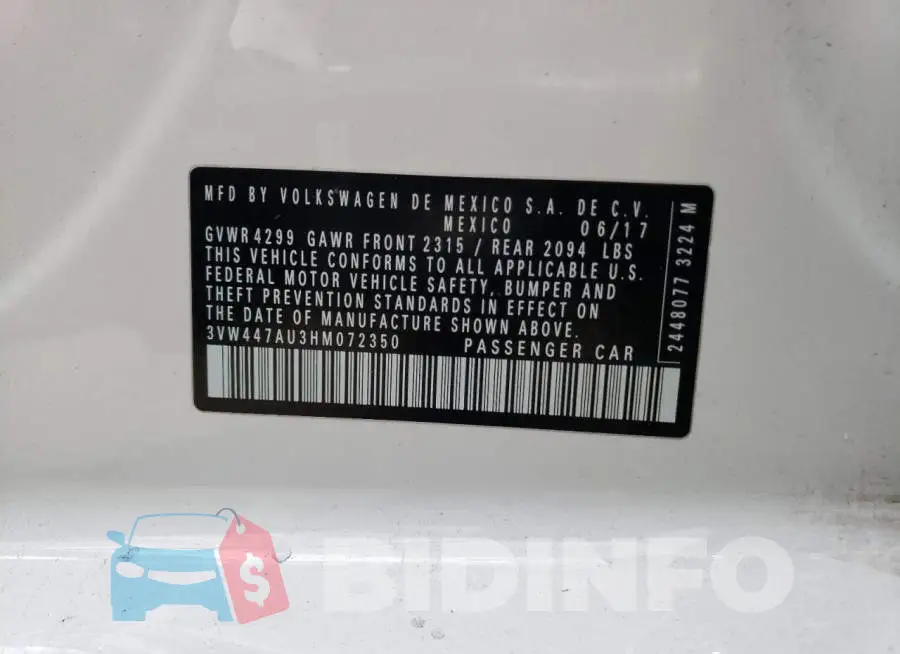 3VW447AU3HM072350 Photo# 12