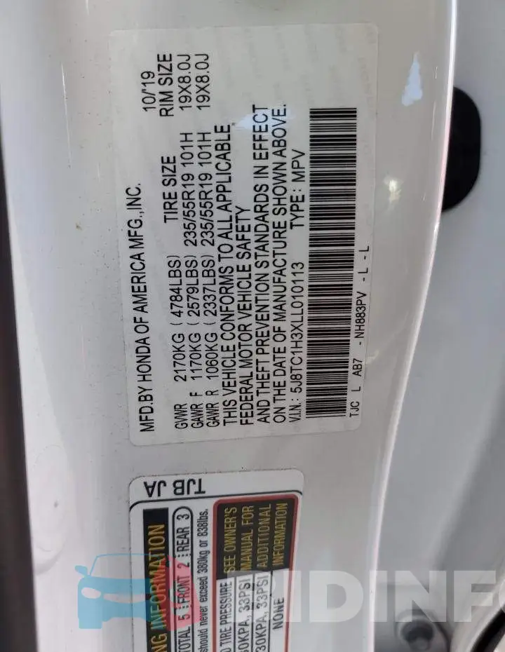 5J8TC1H3XLL010113 Photo# 14