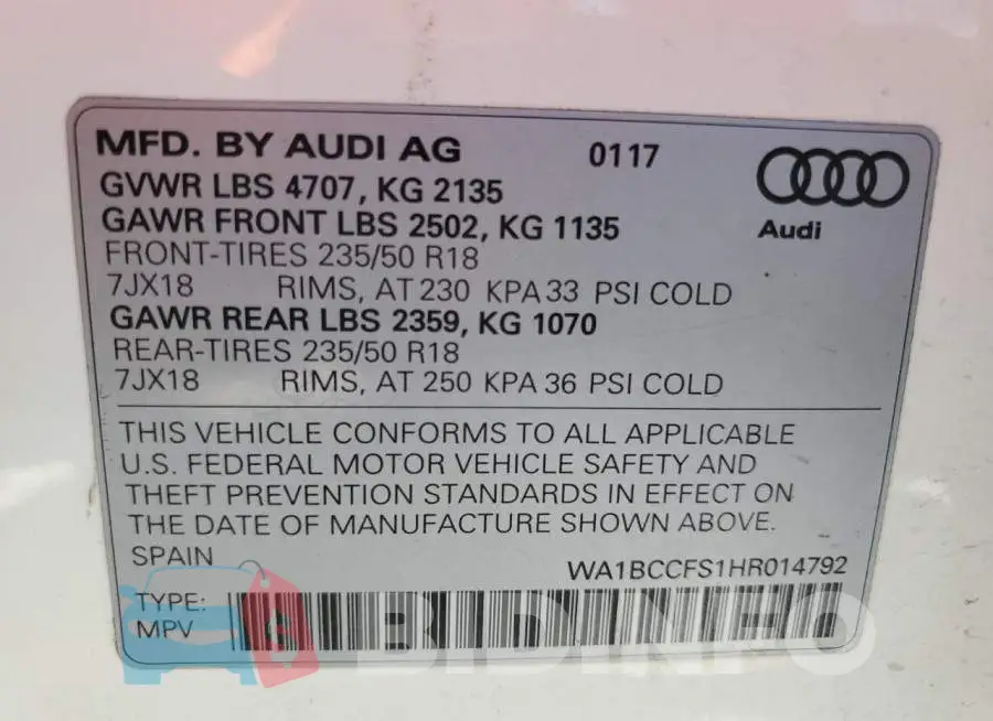 WA1BCCFS1HR014792 Photo# 13