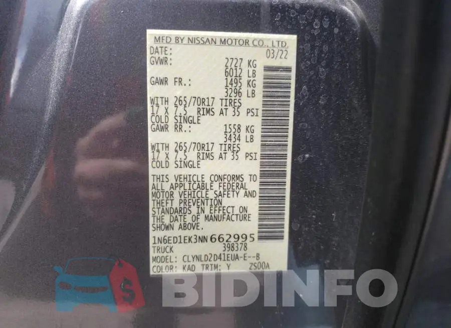 1N6ED1EK3NN662995 Photo# 12