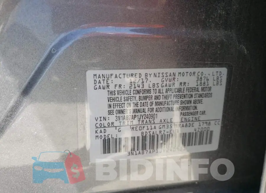 3N1AB7AP1JY240901 Photo# 12