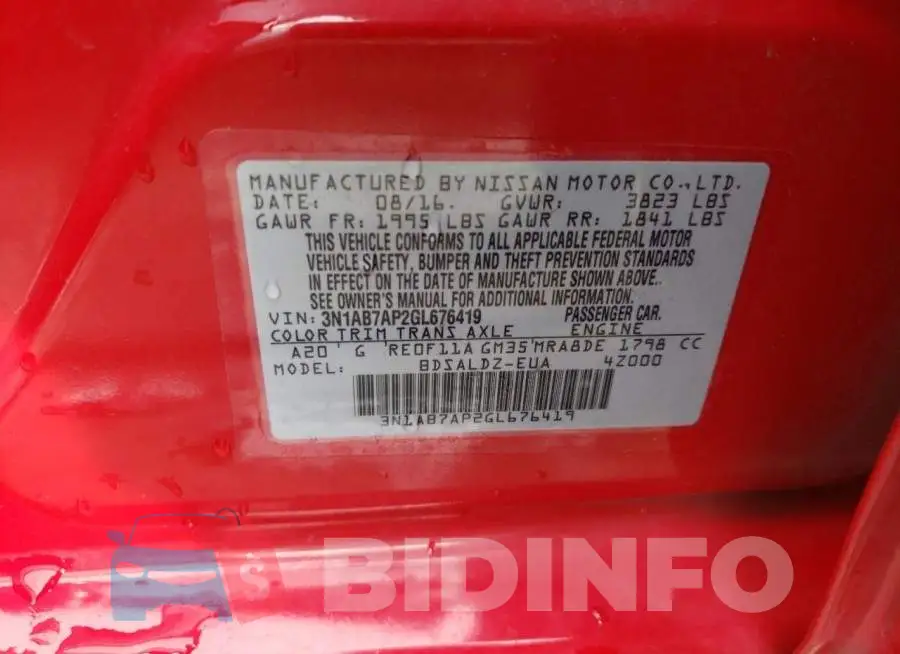 3N1AB7AP2GL676419 Photo# 12