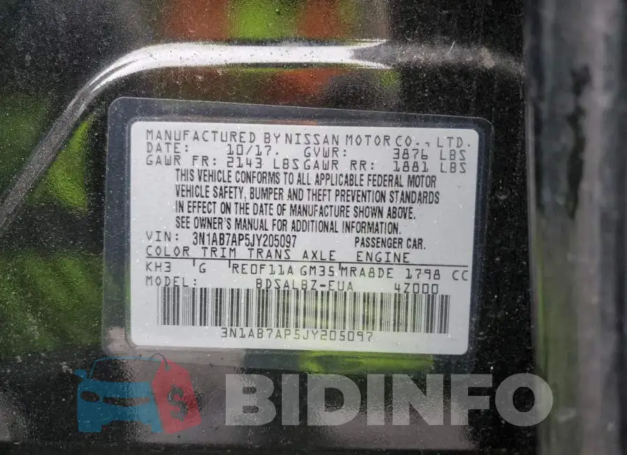 3N1AB7AP5JY205097 Photo# 12