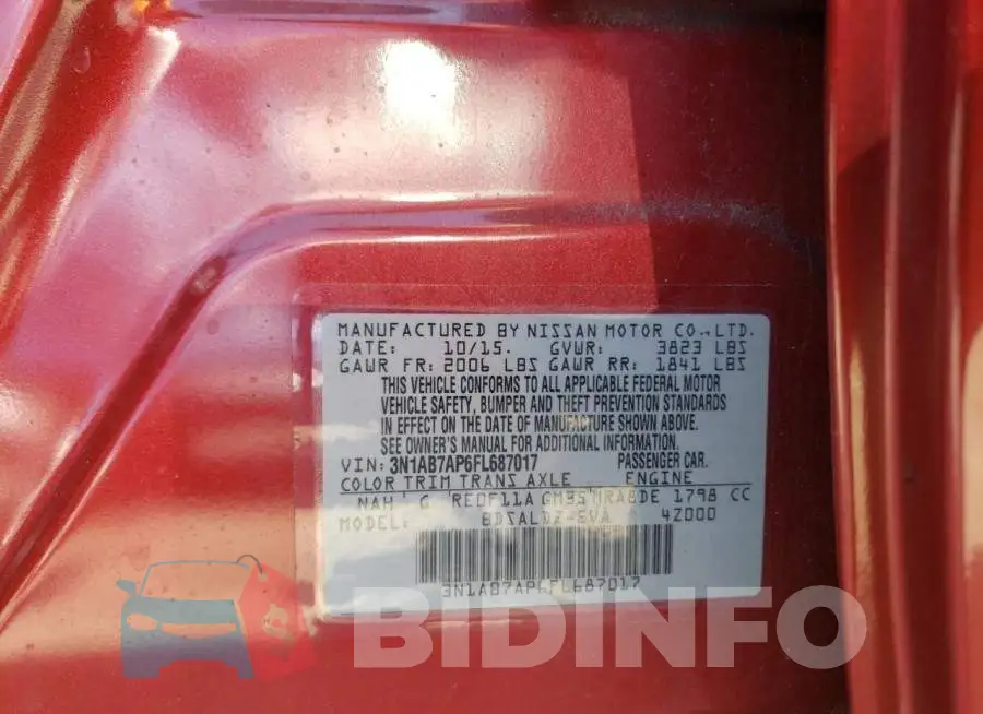 3N1AB7AP6FL687017 Photo# 12