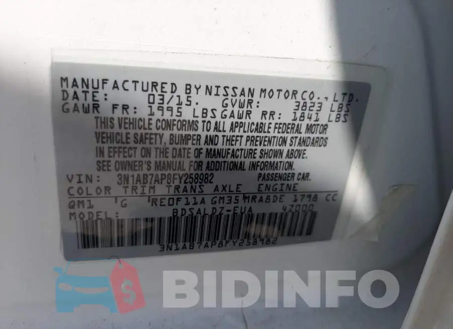3N1AB7AP8FY258982 Photo# 12