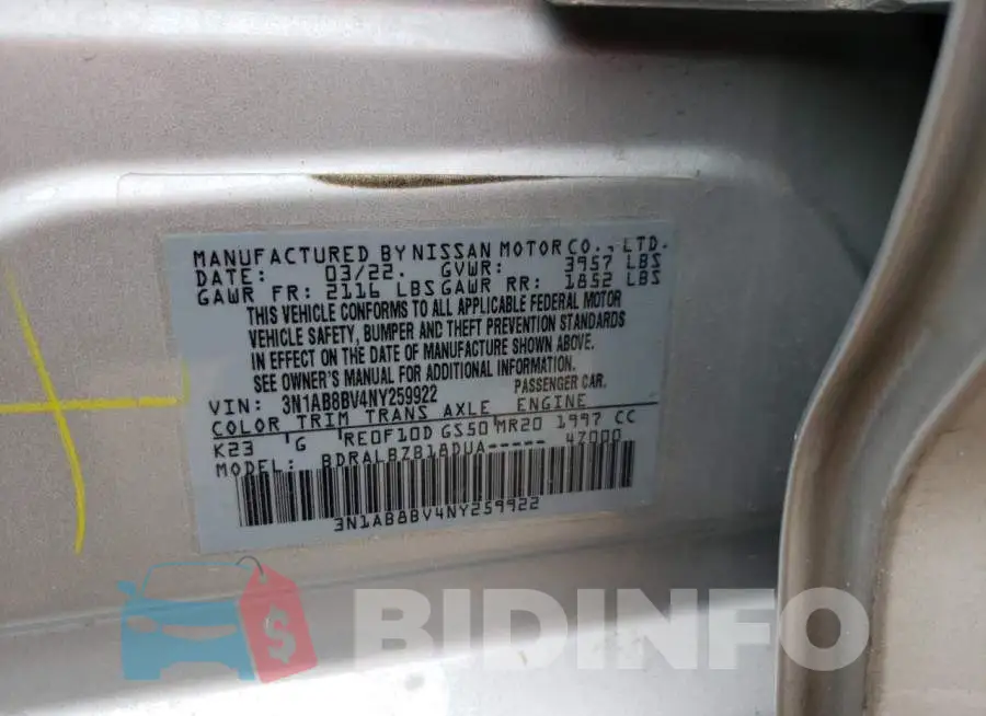 3N1AB8BV4NY259922 Photo# 12