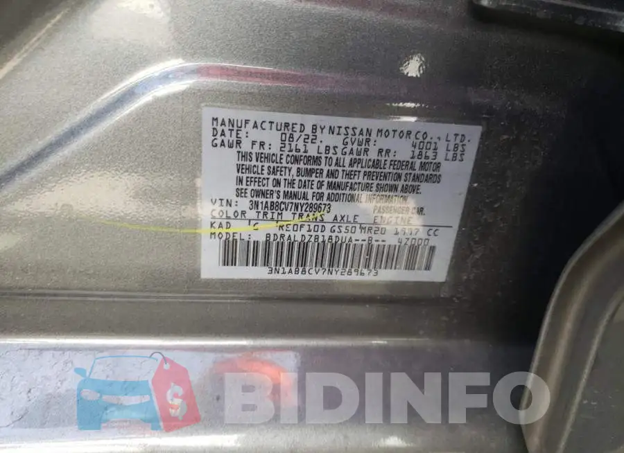 3N1AB8CV7NY289673 Photo# 12