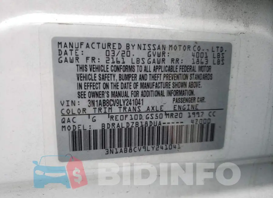 3N1AB8CV9LY241041 Photo# 12