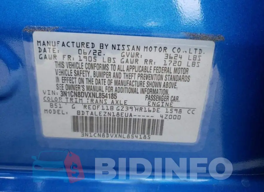 3N1CN8DVXNL854185 Photo# 12