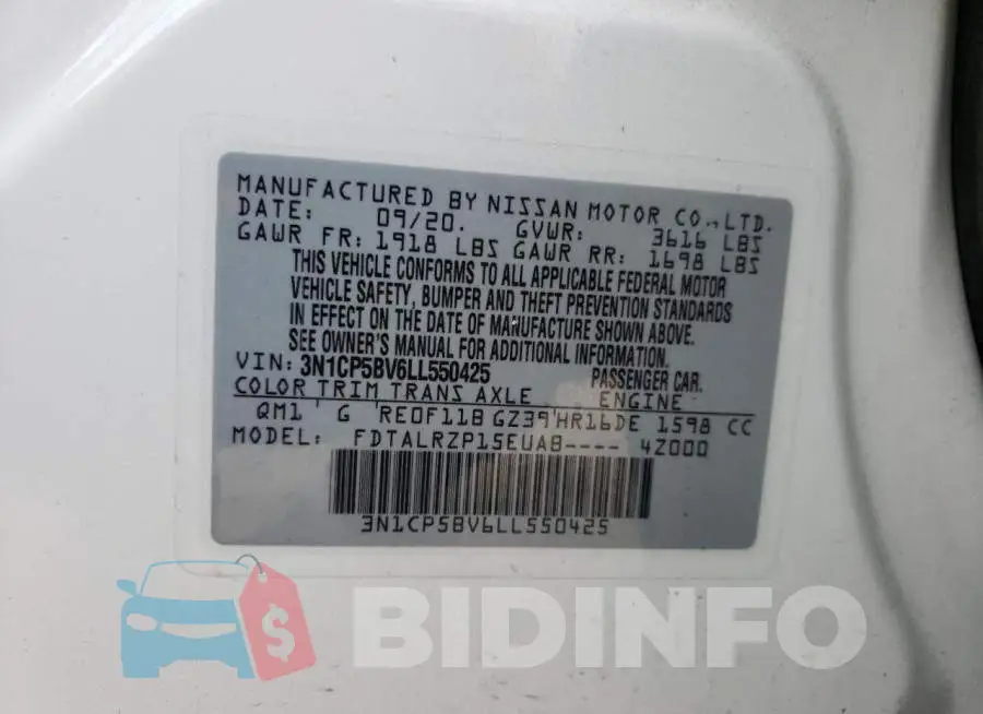 3N1CP5BV6LL550425 Photo# 12