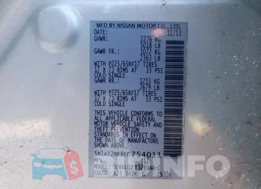 5N1AT2MK8EC754011 Photo# 12