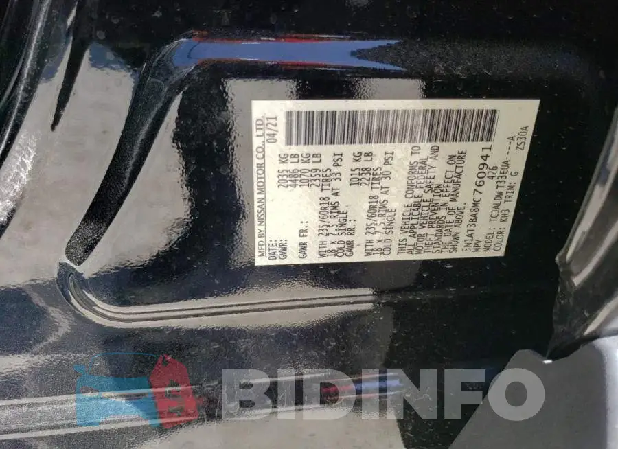 5N1AT3BA8MC760941 Photo# 14