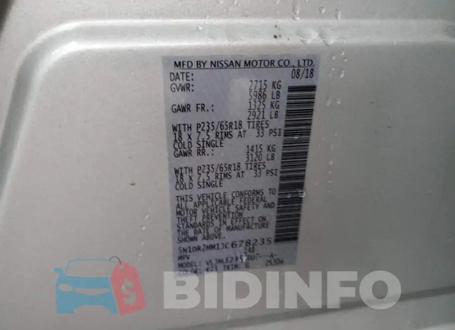 5N1DR2MM1JC678235 Photo# 12