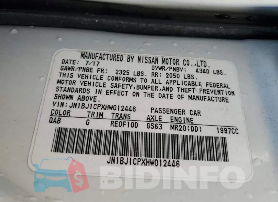JN1BJ1CPXHW012446 Photo# 14