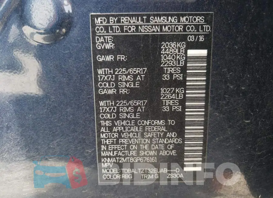 KNMAT2MT8GP676161 Photo# 13