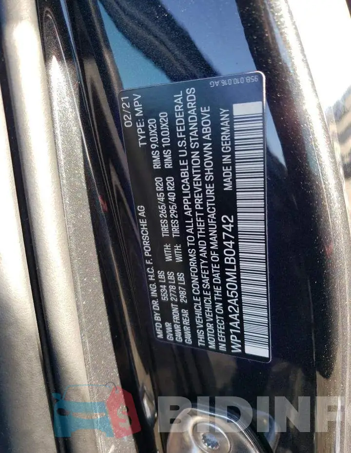 WP1AA2A50MLB04742 Photo# 13