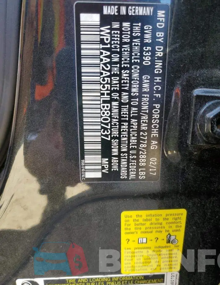 WP1AA2A55HLB80737 Photo# 13