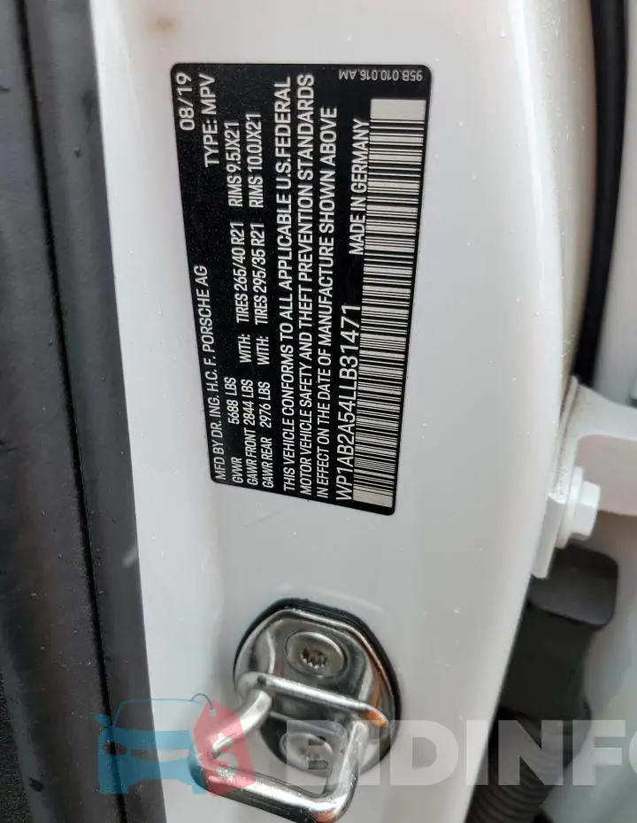WP1AB2A54LLB31471 Photo# 13