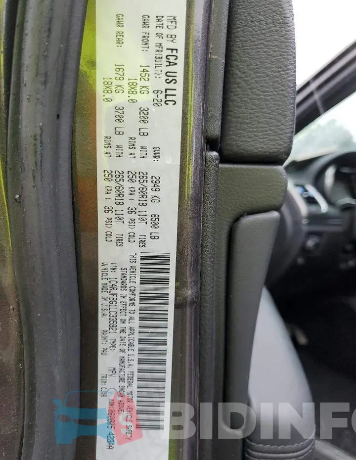 1C4RJFBG1LC335921 Photo# 13