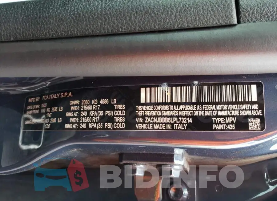 ZACNJBBB6LPL73214 Photo# 13