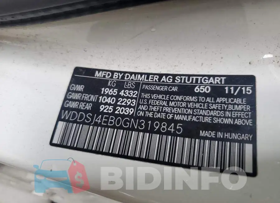 WDDSJ4EB0GN319845 Photo# 12