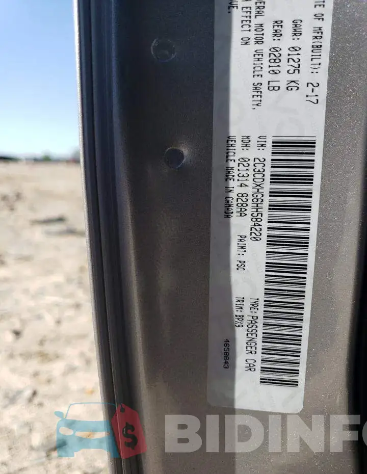 2C3CDXHG6HH584220 Photo# 13