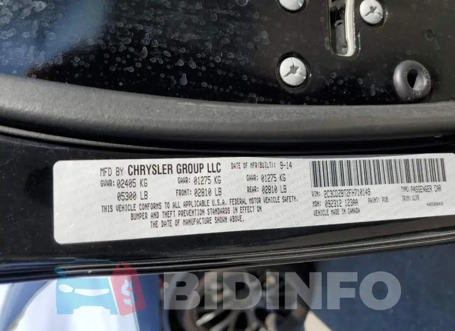 2C3CDZBT2FH710149 Photo# 12