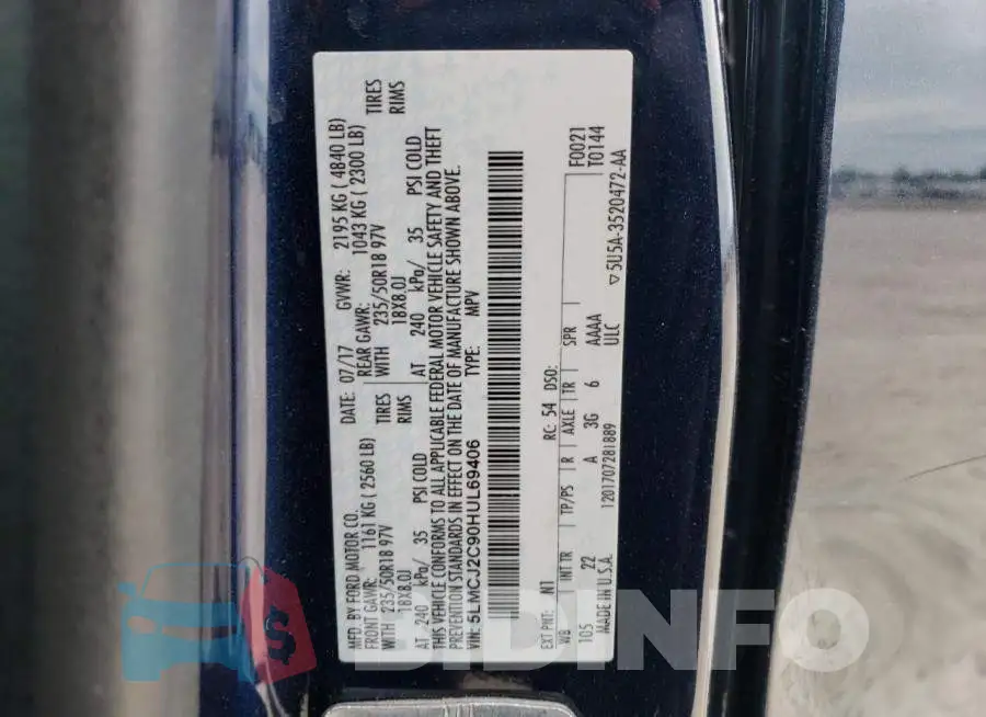 5LMCJ2C90HUL69406 Photo# 13