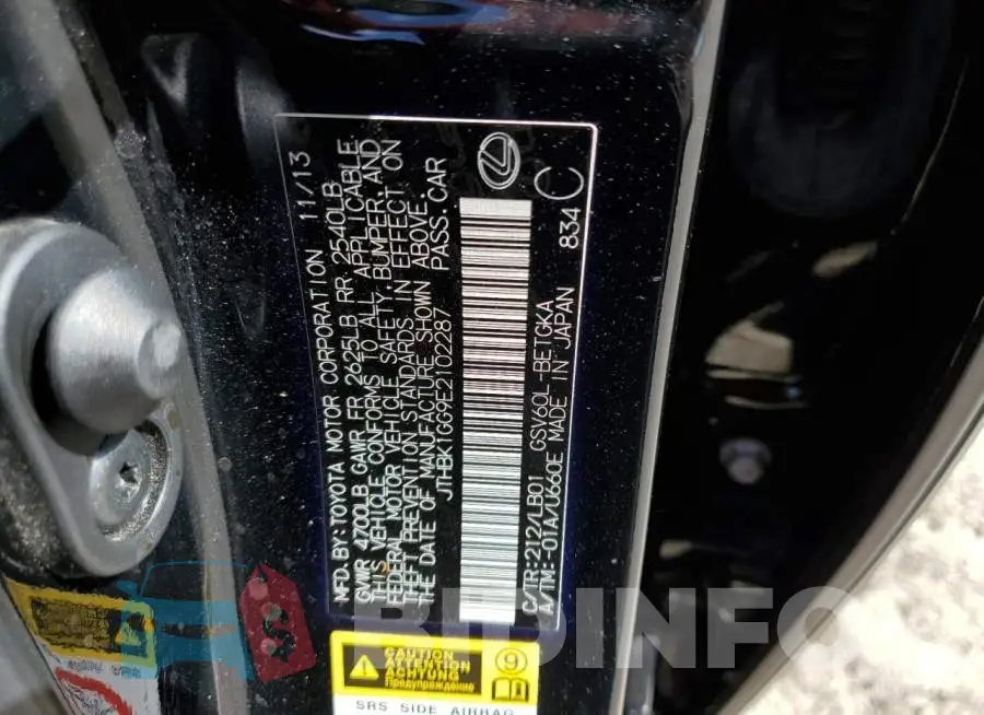 JTHBK1GG9E2102287 Photo# 13