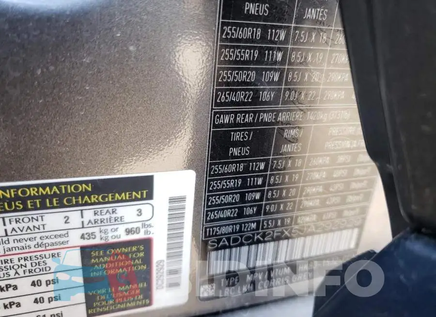 SADCK2FX5JA292929 Photo# 13