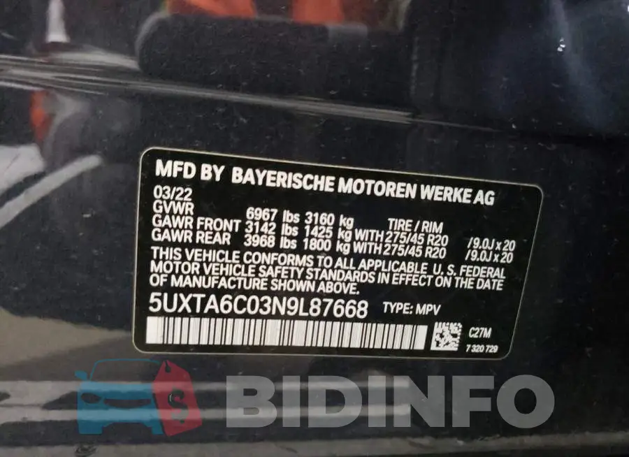 5UXTA6C03N9L87668 Photo# 13