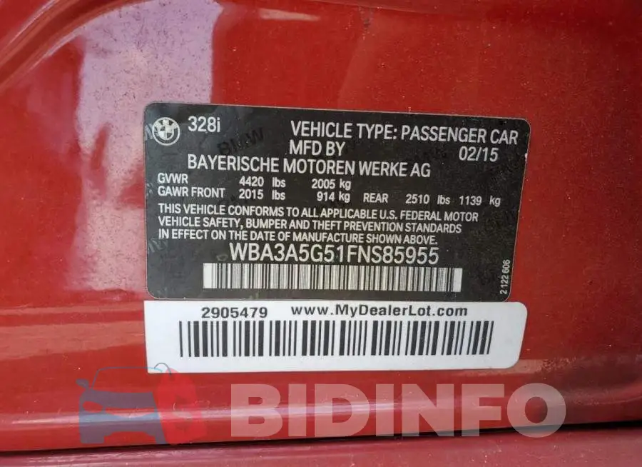 WBA3A5G51FNS85955 Photo# 13