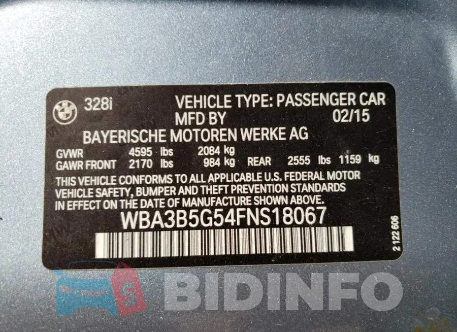 WBA3B5G54FNS18067 Photo# 12