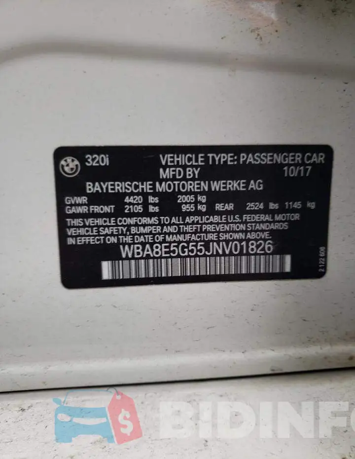 WBA8E5G55JNV01826 Photo# 12