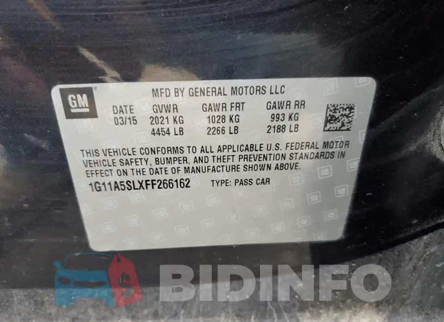 1G11A5SLXFF266162 Photo# 12
