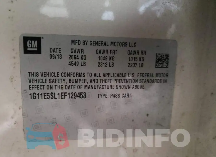1G11E5SL1EF129453 Photo# 13