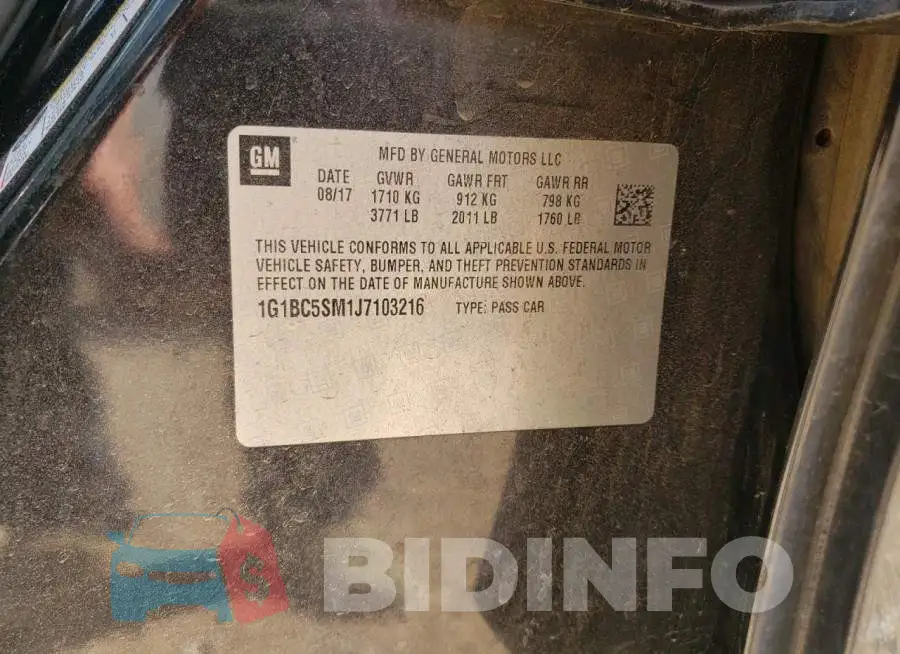 1G1BC5SM1J7103216 Photo# 12