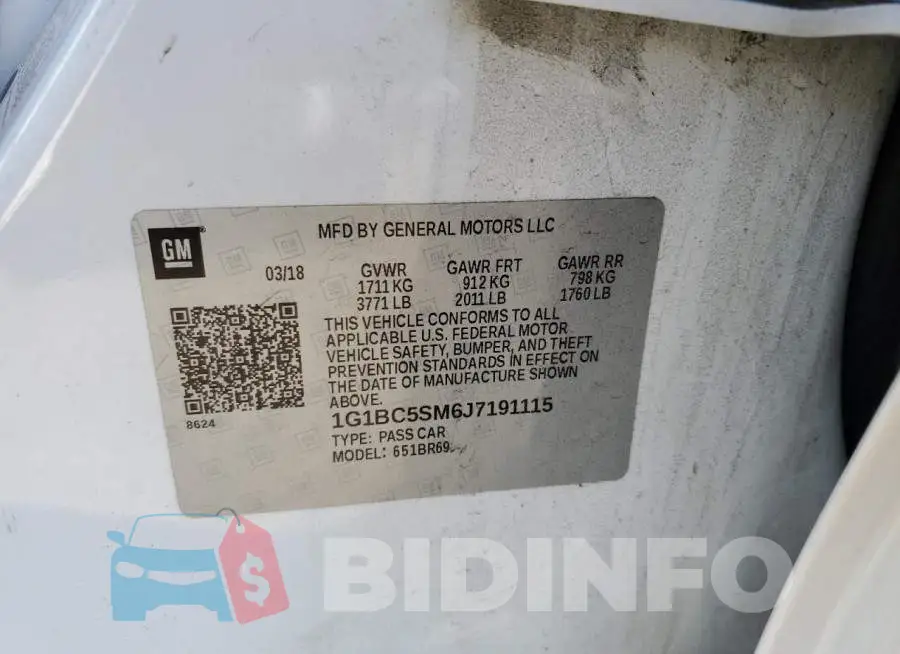 1G1BC5SM6J7191115 Photo# 12