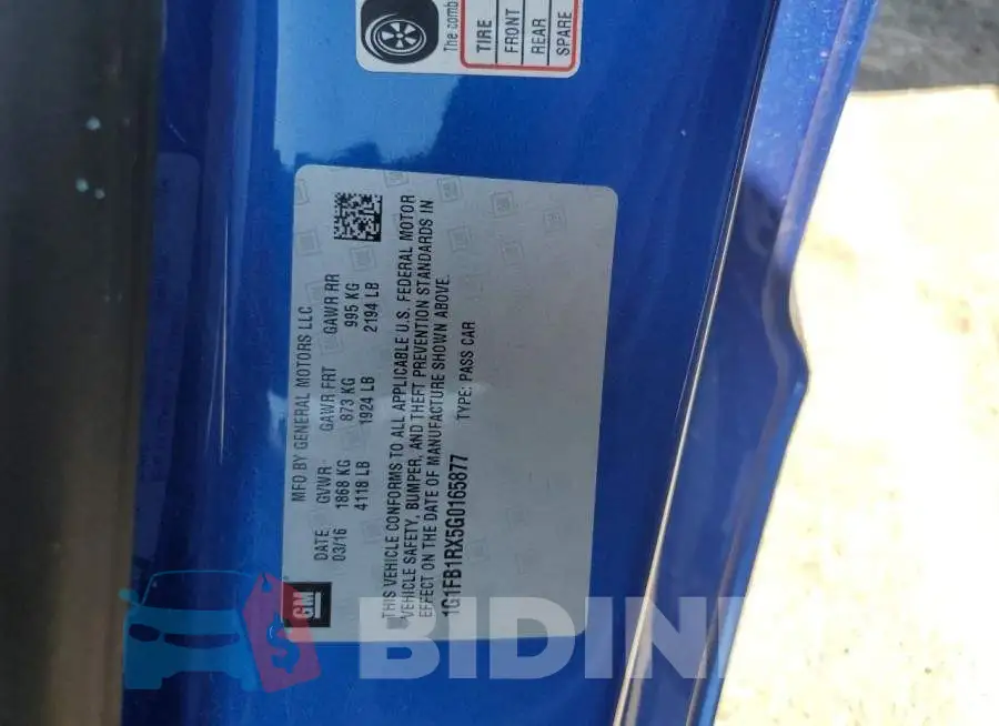 1G1FB1RX5G0165877 Photo# 12