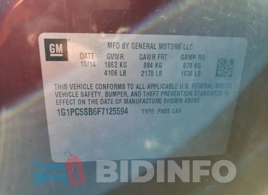 1G1PC5SB6F7125594 Photo# 12