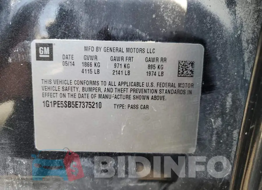 1G1PE5SB5E7375210 Photo# 12