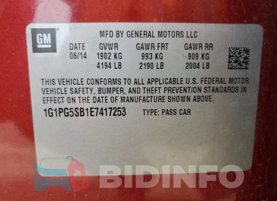 1G1PG5SB1E7417253 Photo# 12